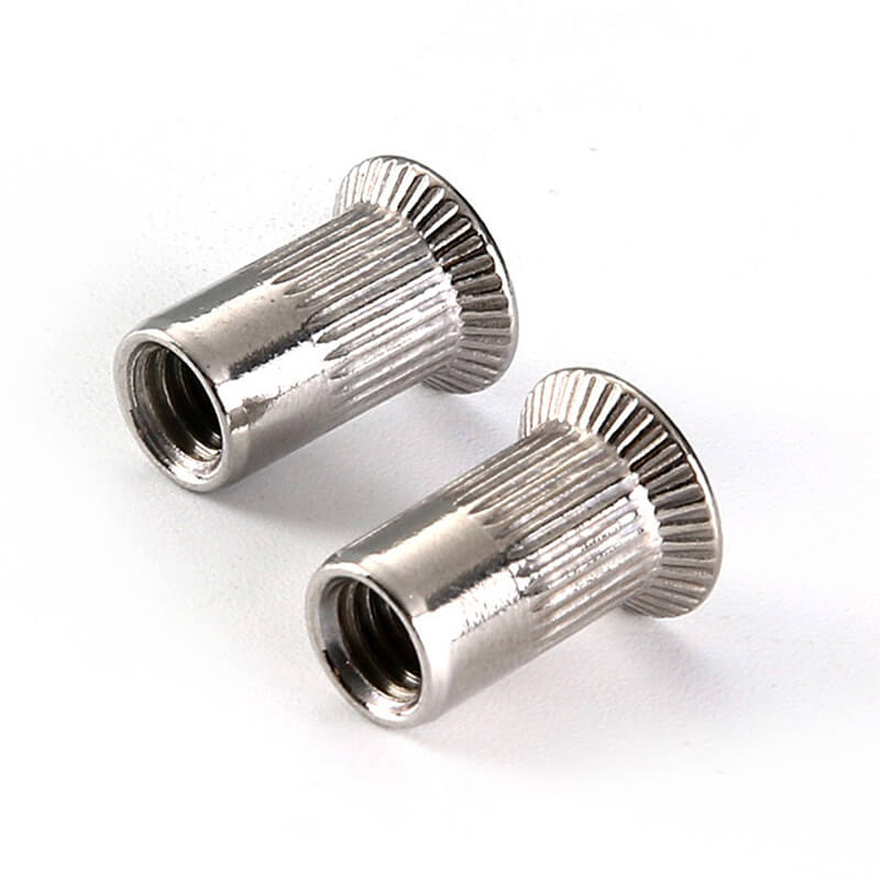 stainless steel countersunk head knurled body rivet nut
