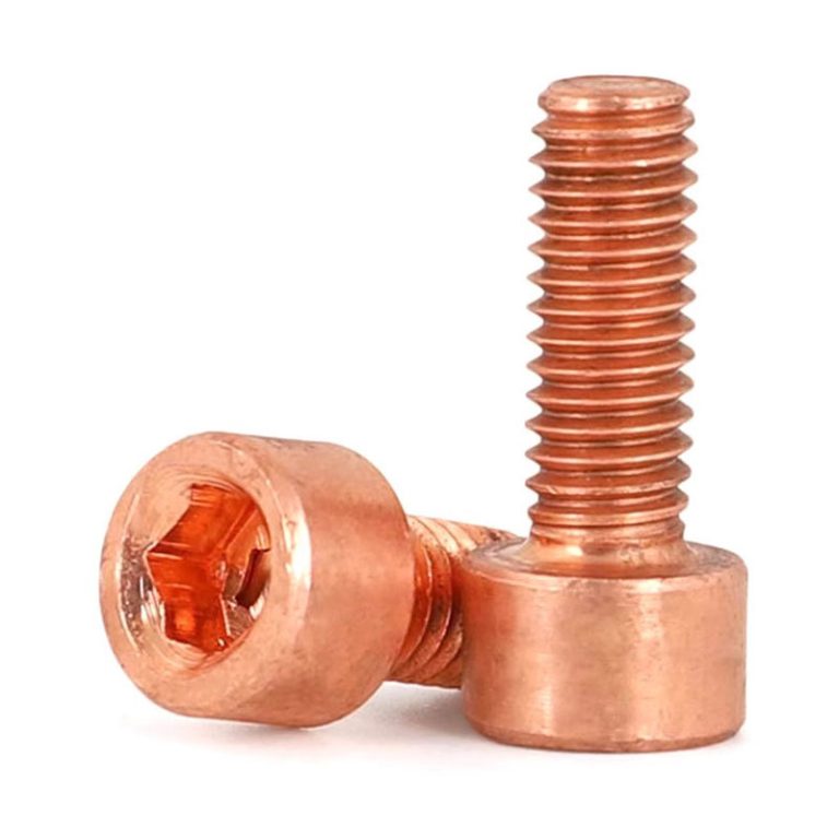 Copper plated hexagon screws