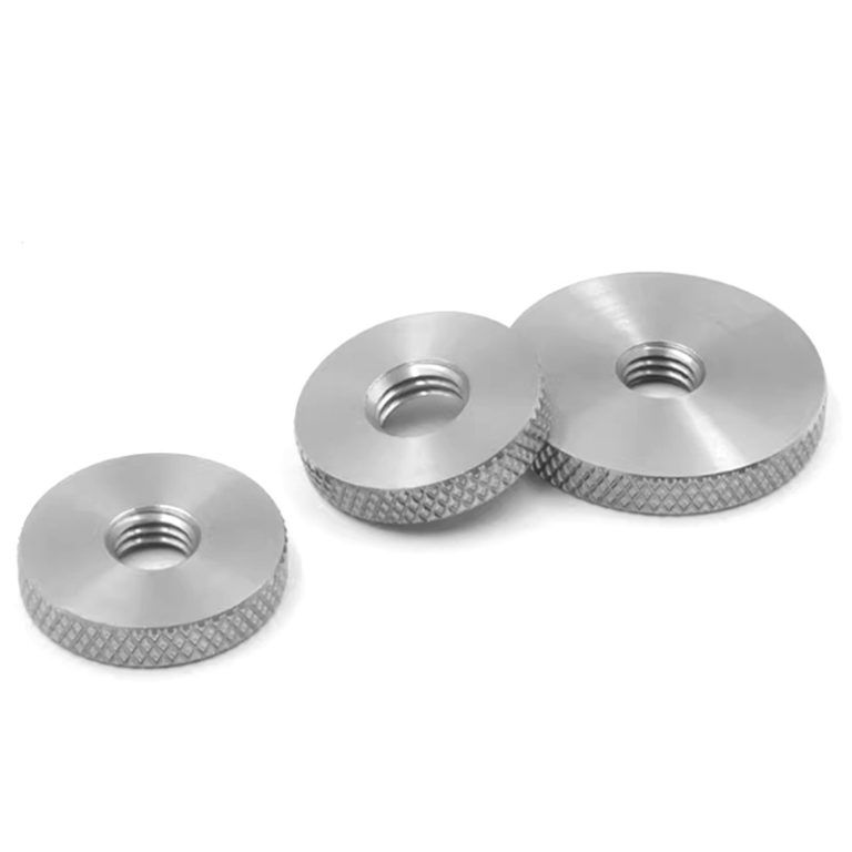 stainless steel Flat head knurled nut