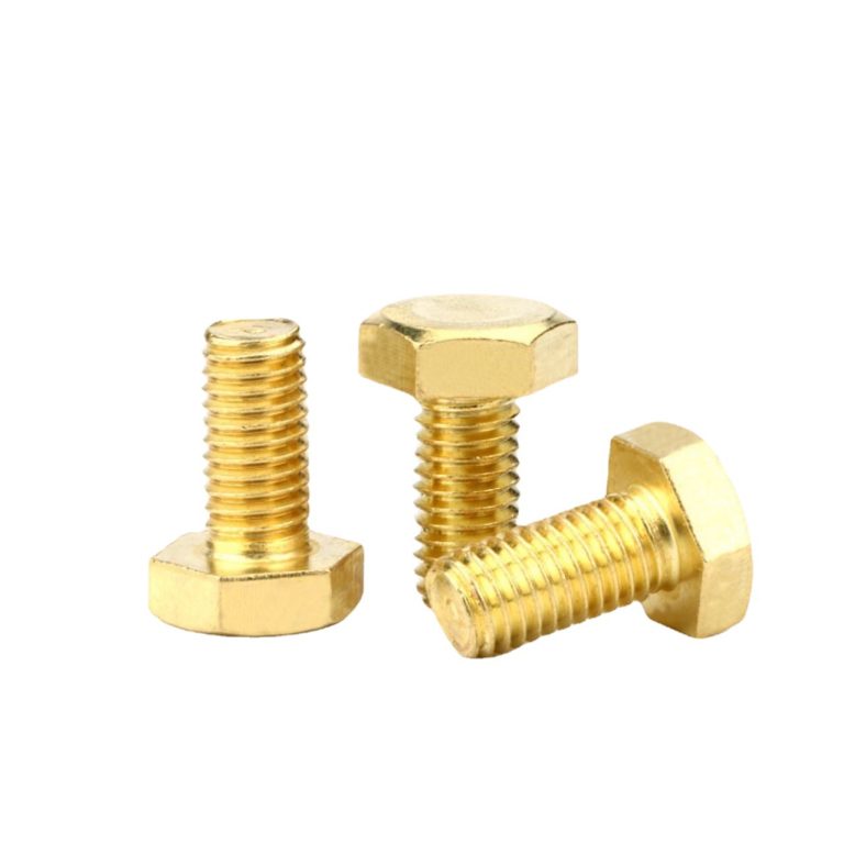 Brass hexagon head bolt