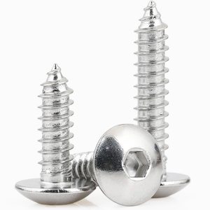 Stainless steel hexagon large flat head self tapping screws